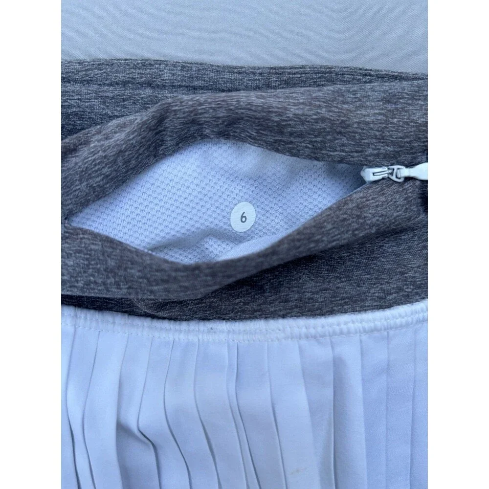 Lululemon Pleat to Street Skirt Size 6 White Mini Tennis Pleated Athleisure